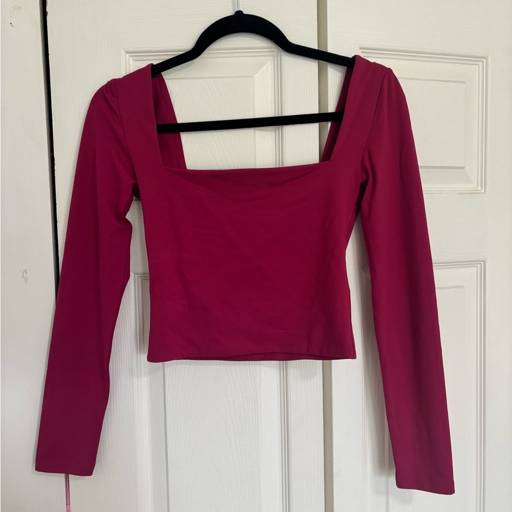 Elegant Pink Long Sleeve Women's Top